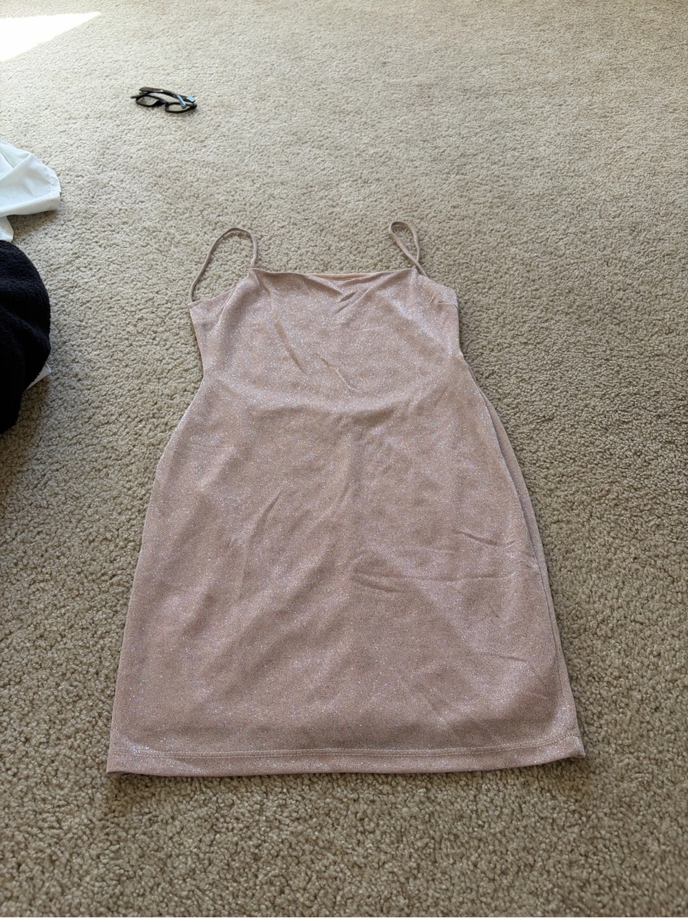 Sparkle Slip Dress - Blush Pink